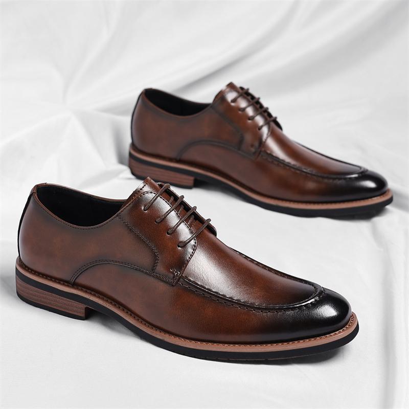 New Fashion Mens Solid-Color Oxford Shoes Business Formal Shoes Comfortable Casual Shoes Dress Party Derby Footwear Man Sneakers