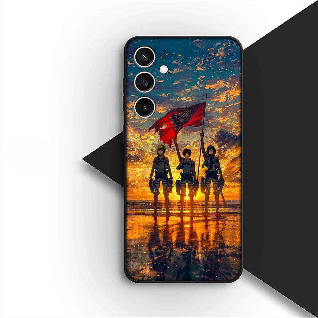 Levi Attack On Titan Eren Jaeger Phone Case for OPPO A80 A18 A16 A40 A17 A15 A38 A78 A79 A54 A57 A12 A60 4G 5G Protective Cover