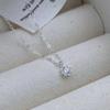 S925 Sterling Silver Bläckfisk Diamant Halsband - Klassisk, Enkel, Nischad Design Nyckelbenskedja för Kvinnor
