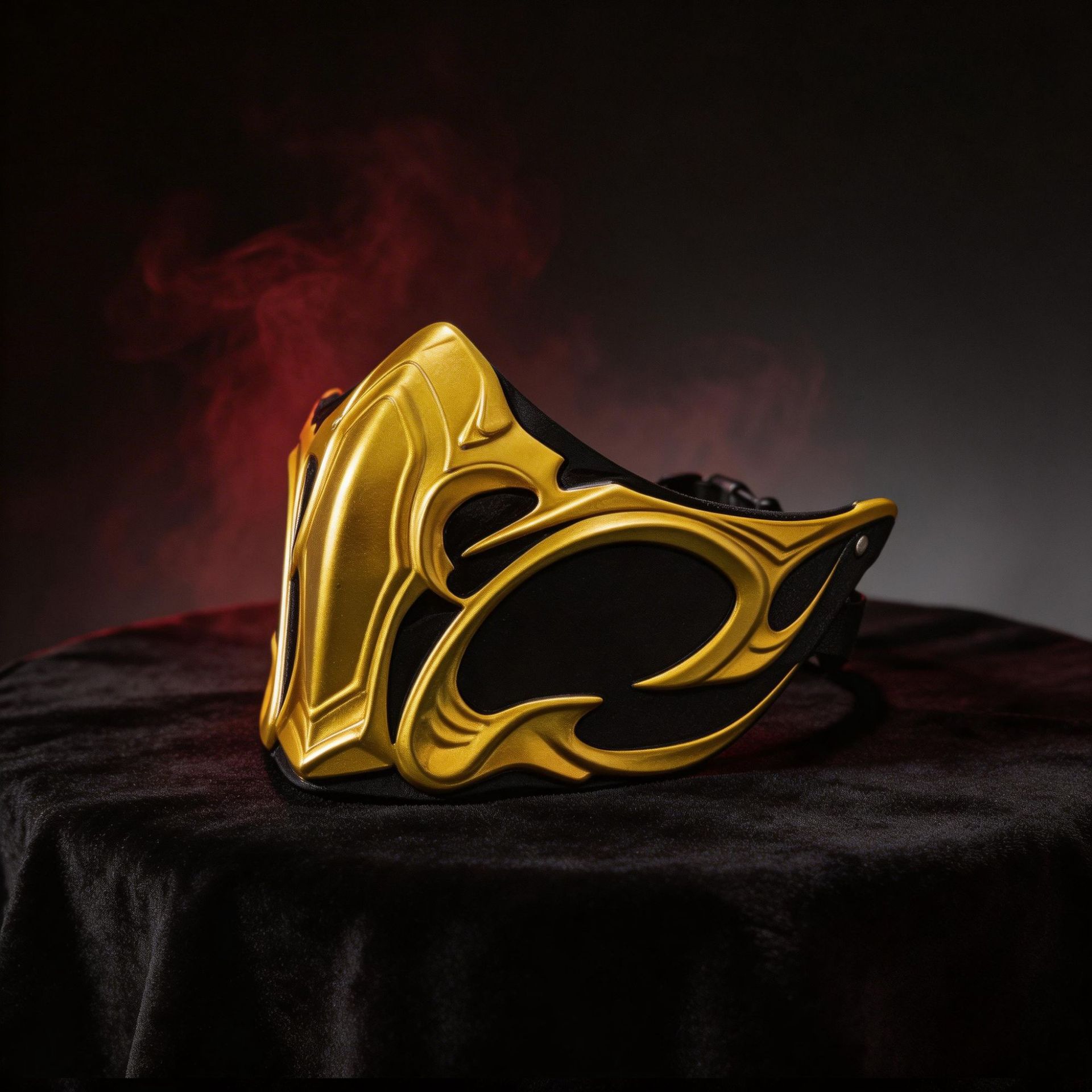 Mortal Kombat Mask Cosplay Sub-Zero Scorpion Half Face Resin Masks Halloween Carnival Dress Up Party Costume Props Deluxe