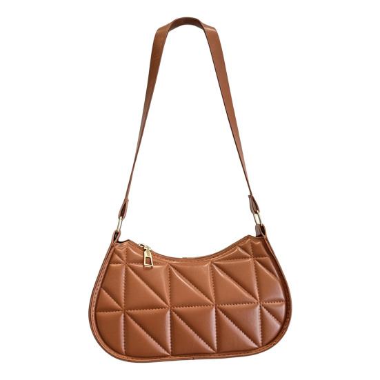 Retro Shoulder Bag Women Zipper Closure Shoulder Small Hobo Handbag Purse for Phone коричневый