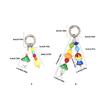 Acrylic Mushroom Keychain Sturdy Beads Dopamine Aesthetic Unisex Fashion Key Holder