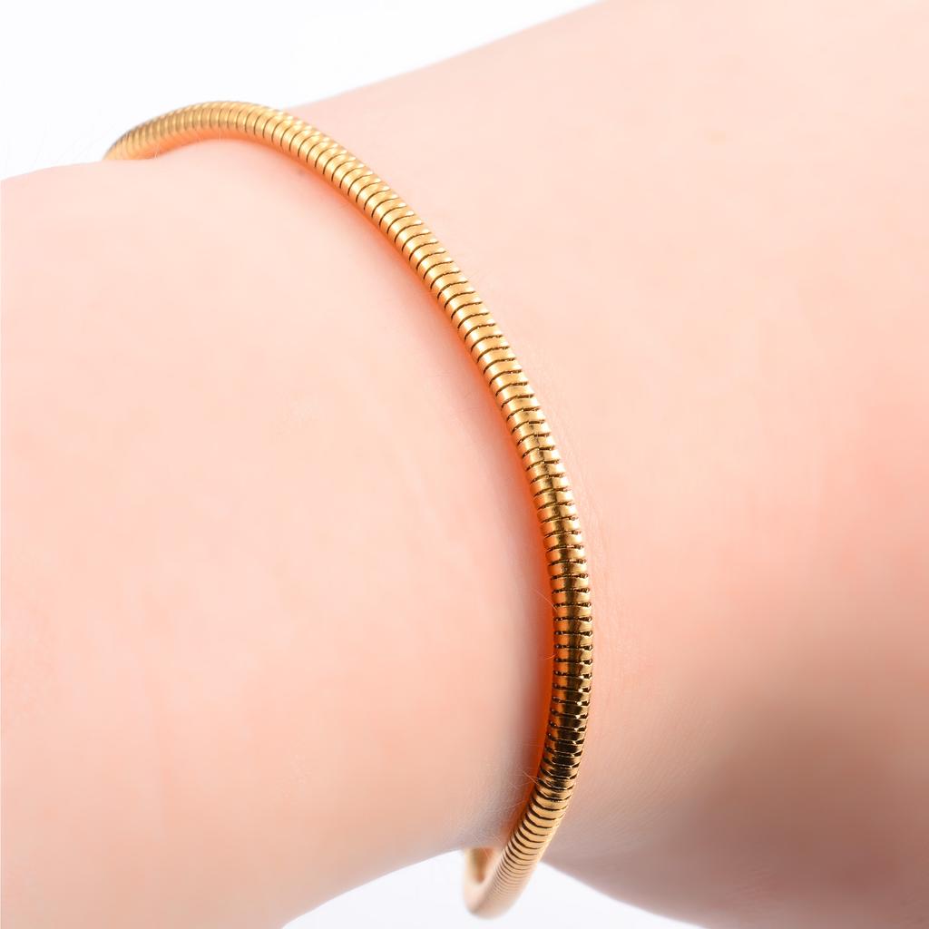 Stainless Steel Round Snake Chain Bracelet for Women Men Ankle Anklet Bangle Cuff Jewelry Making Accessories for Hand Foot