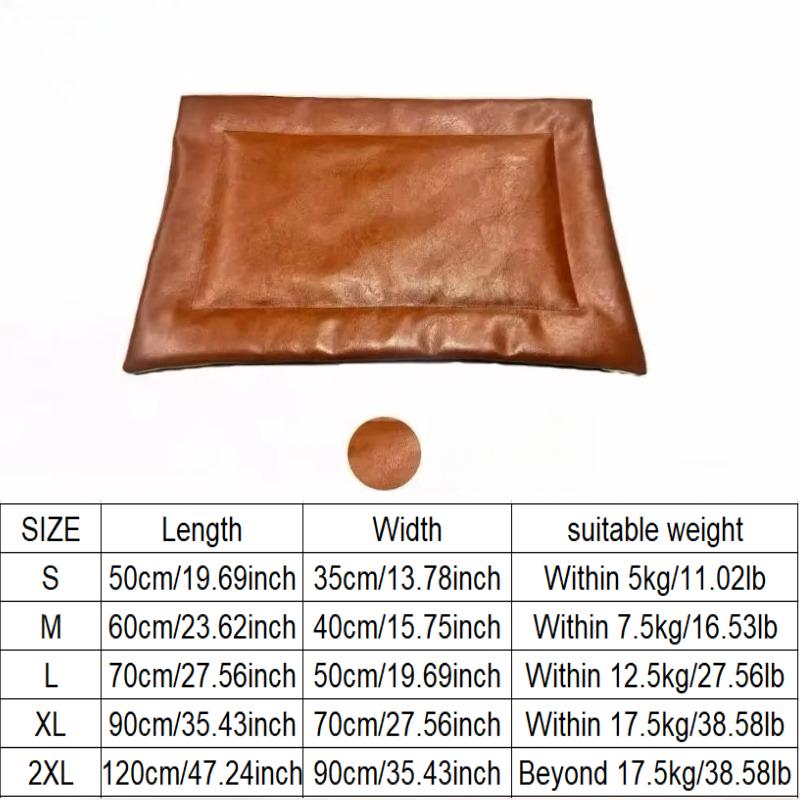 Waterproof Anti Fouling All Season Universal Pet Leather Pad Scratch Resistant Non Stick Fur Dog Bed Small/medium/large Dog Bed