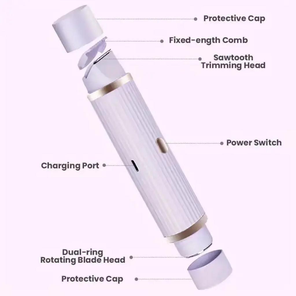 HOMZY Two In One Women's Electric Shaver - Suitable for Eyebrows, Face, Legs, and Armpits, Portable Wet and Dry Hair Remover