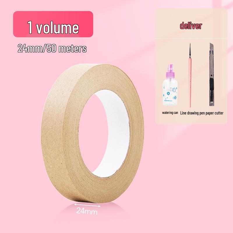 Kraft Paper Tape for Art & Painting - Self-Adhesive, Water-Activated, Multi-Purpose for Students & Kids.