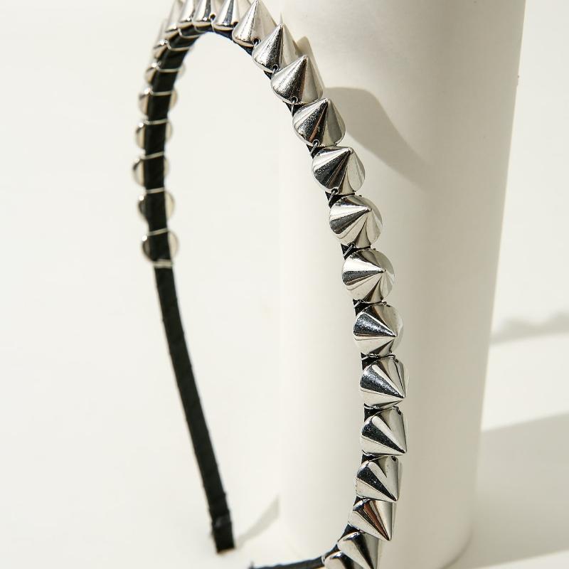 Haarreif mit Nieten-Dekor Street für den täglichen Gebrauch für Frauenfrisuren Lässige Diademe, Haarband, Haarreif Stirnbänder