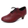 Fashion 2025 Spring Autumn Women Oxford Lace Up Shoes Vintage Round Toe Women Ankle Boots England Style high heels Ladies Chaussure femm