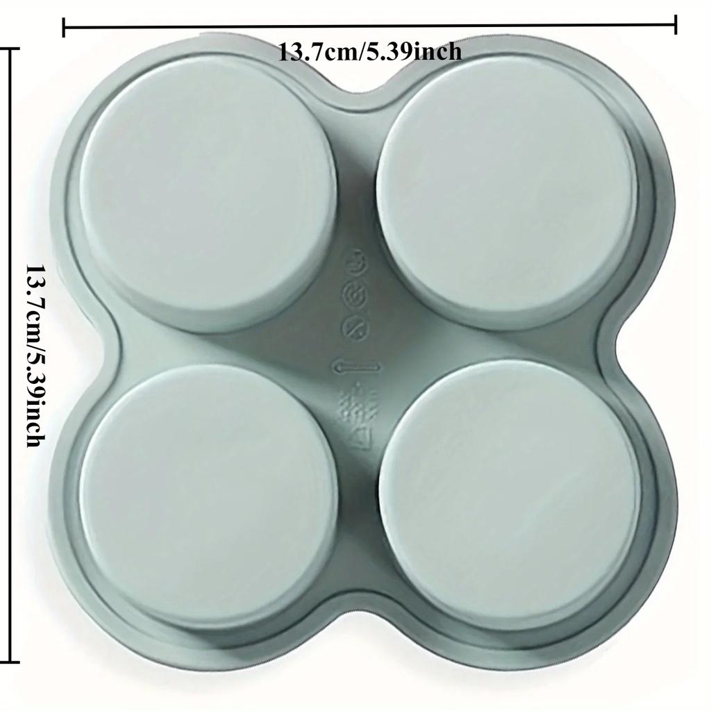 1PC DIY Cake Pan Baking Mold 4-Cup Cylindrical Chocolate Pudding Mousse Cake Tart Pan Silicone Mold