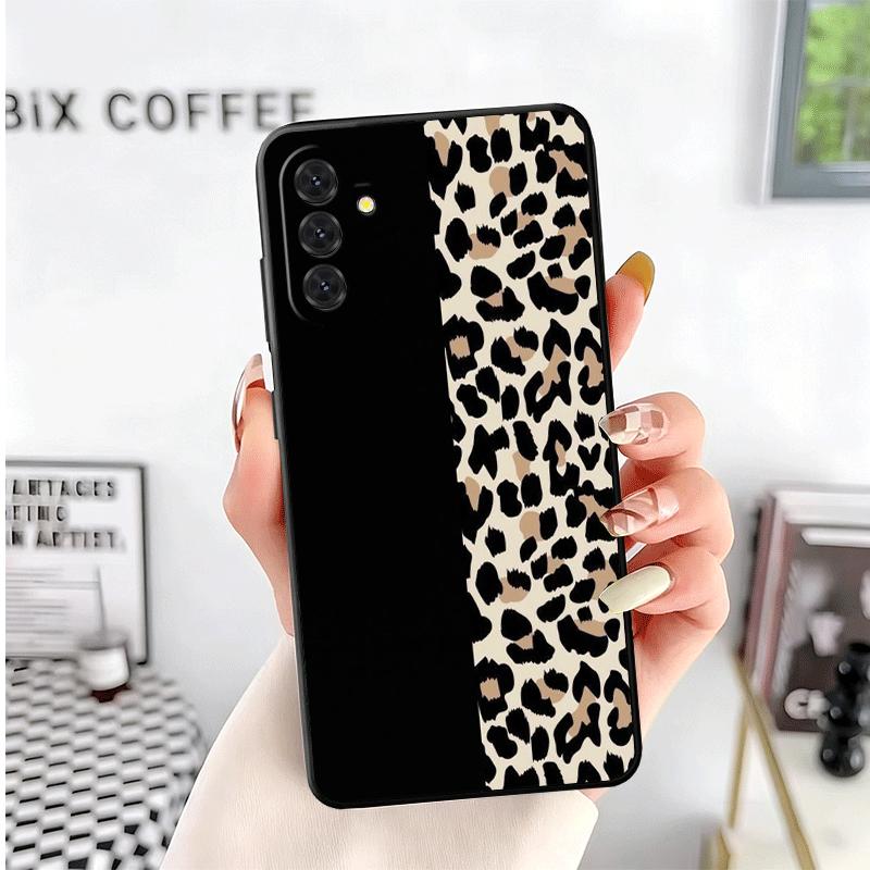 Leopard Print Trend Desgin Soft Phone Case for Samsung A17 A37 A57 A16 A26 A36 A56 A15 A25 A35 A55 A14 A24 A34 A54 A13 A23 A33 A