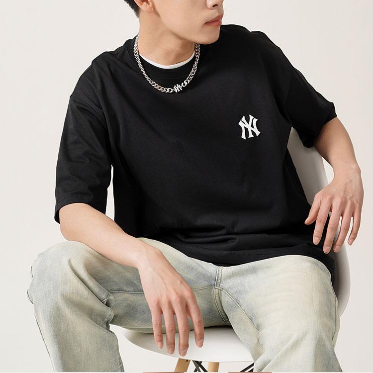 New MLB T Shirts Unisex Black 3ATS33023-50BKS