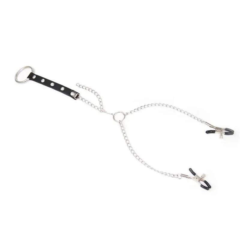 Nipple Milk Clips Breast Clip Stainless Steel Metal Chain Sex Slaves Fetish Nipple Clamps Sex Toys Butterfly Style For Couples
