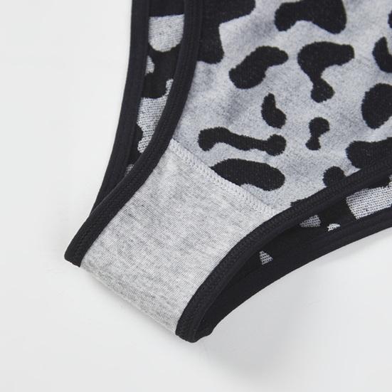 Seamless No Show Thong for Women Milk Cow Print Stretch Breathable Underwear Sexy Mid Rise T-Back Panties