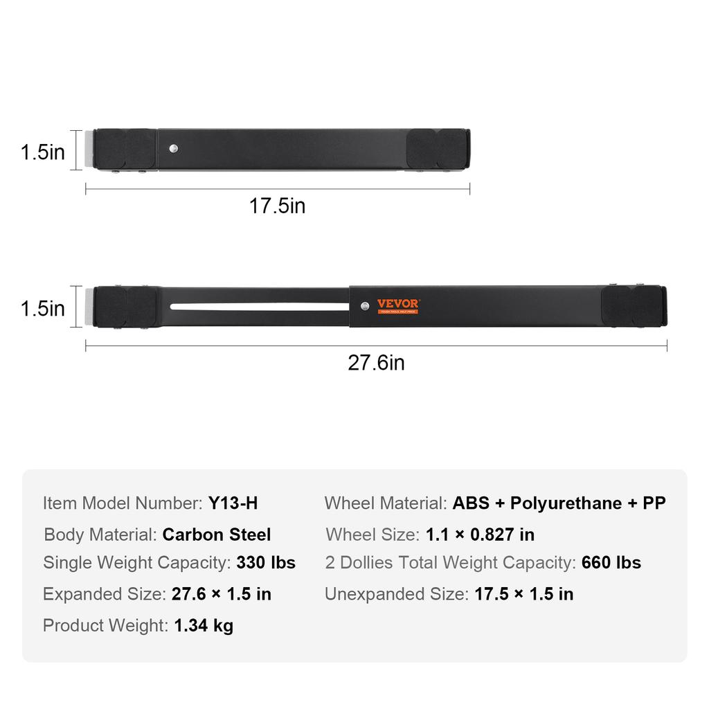 SucceBuy 660 Lbs Furniture Dolly Appliances Mobile Base Washing Machine Fridge Stand Movers for Refrigerators Dryers Dishwashers