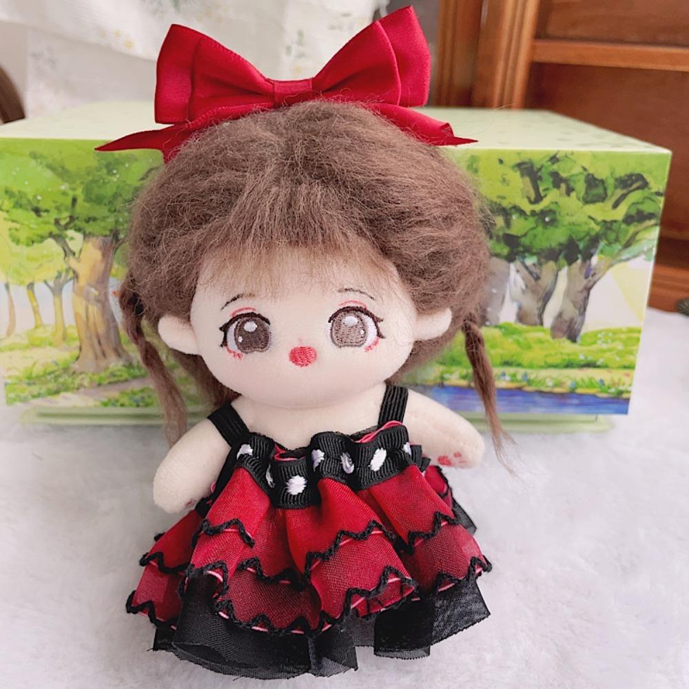 

Princess Skirt 10cm Cotton Doll Clothes with Hair Clip Plush Toys Clothes Children Gift