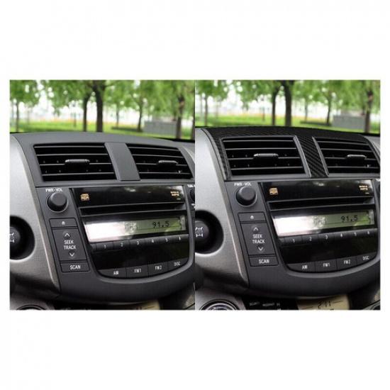 For Toyota RAV4 2006-12 Carbon Fiber Interior Central Air Vent Outlet Cover Trim