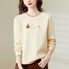 Spring Autumn New Women's Splicing Pullover O-Neck Screw Thread Fashion Loose Minimalist Casual Long Sleeve Sweatshirts