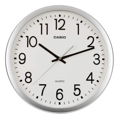 Wanduhr, Wanduhr, Silber, Analog, Leise, Schleichender Sekundenzeiger, Büro, Schlicht, IQ-77-8JF