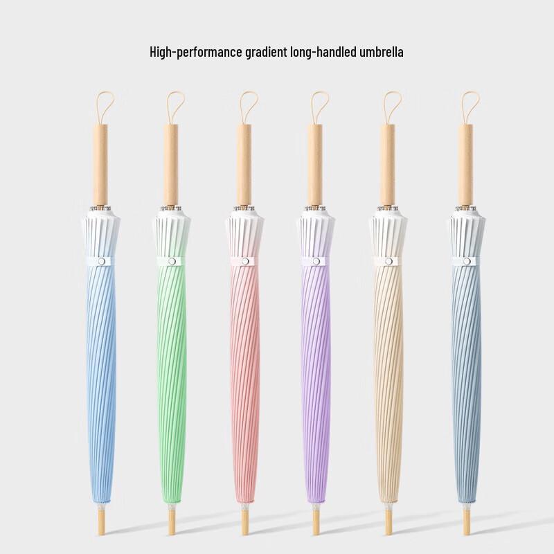 Maydu Gradient Retro Long Handle Umbrella