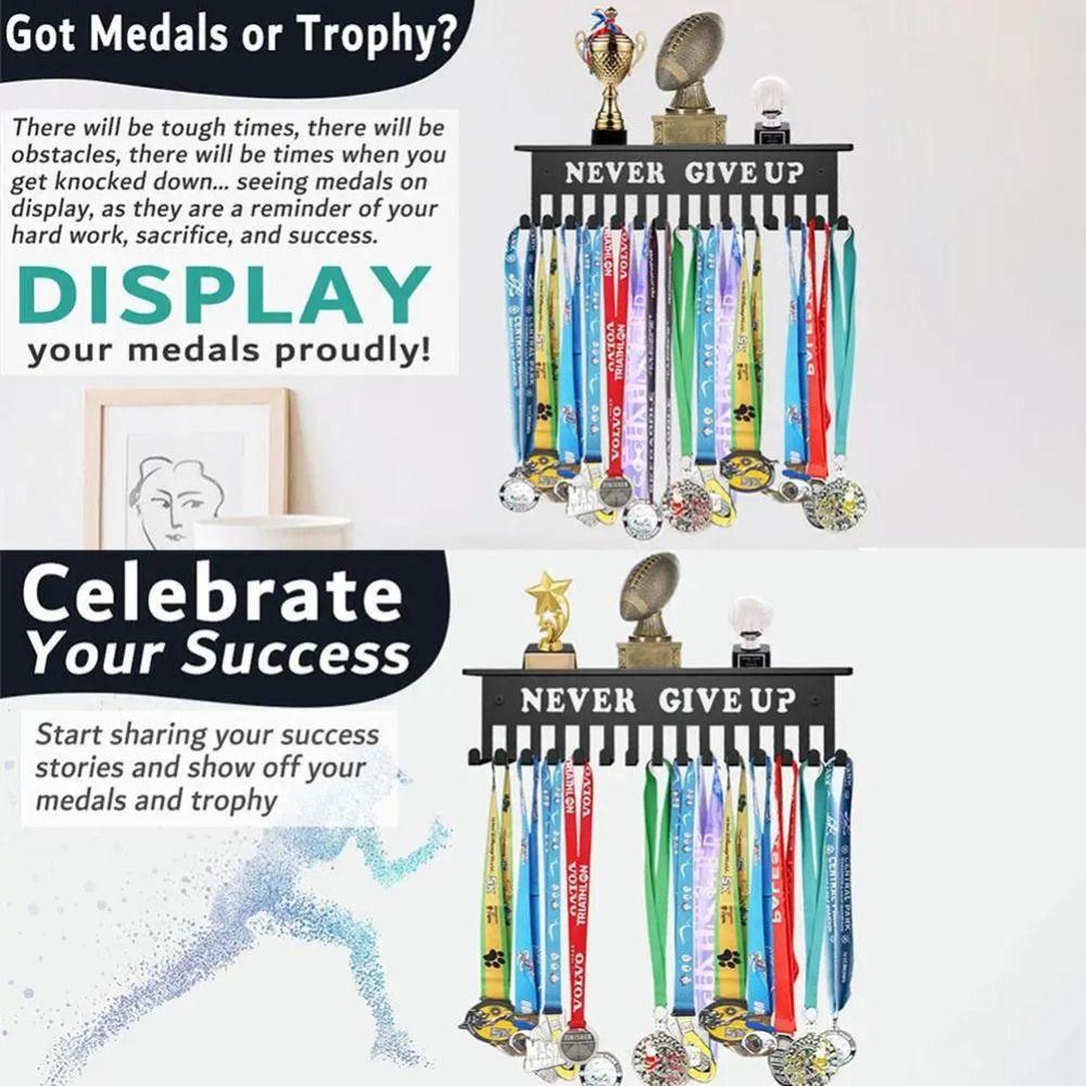 Award Organizer Medal Hanger Holder Wall Mounted Ribbons Medal Display Home Decor