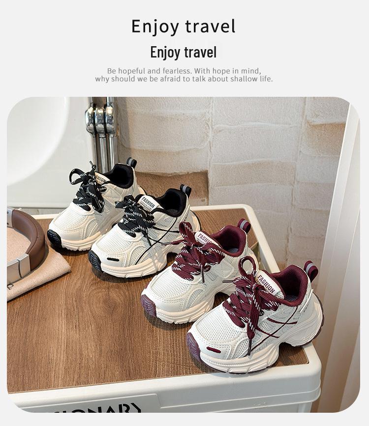 Scarpe alla moda per bambini in stile coreano - Primavera 2026: Scarpe da ginnastica leggere e comode per la corsa per ragazzi e ragazze.