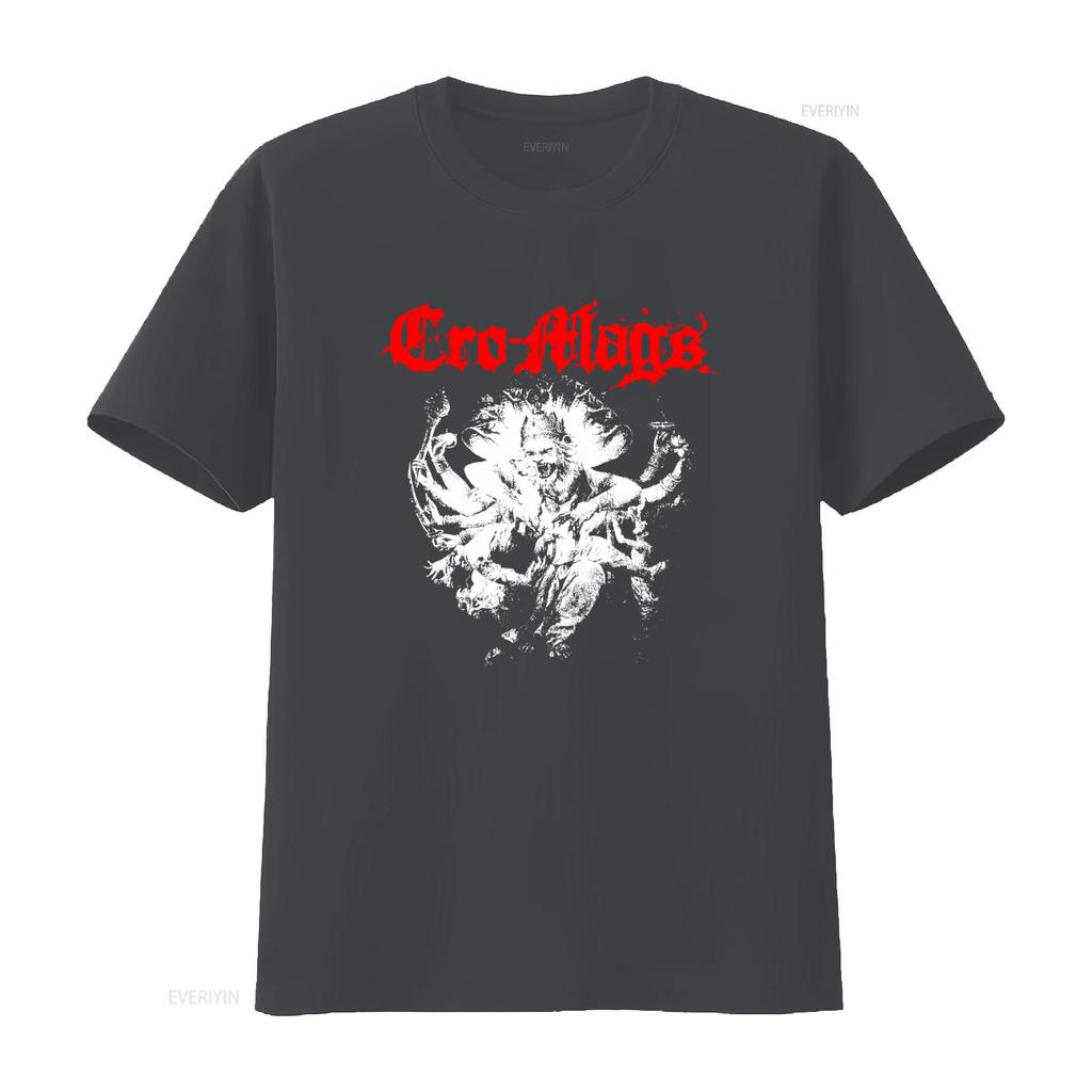 Cro mags T Shirt Size Large Shiva Design New York Hardcore Punk Music Inspired vintage Washed Breathable Unisex Casual Soft