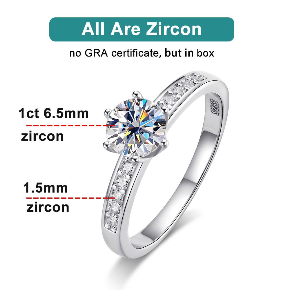 

Кільце з муасанітом 1ct D кольору S925 стерлінгового покриття з білого золота 18 карат Весільні каблучки Eternity для заручин для жінок 9