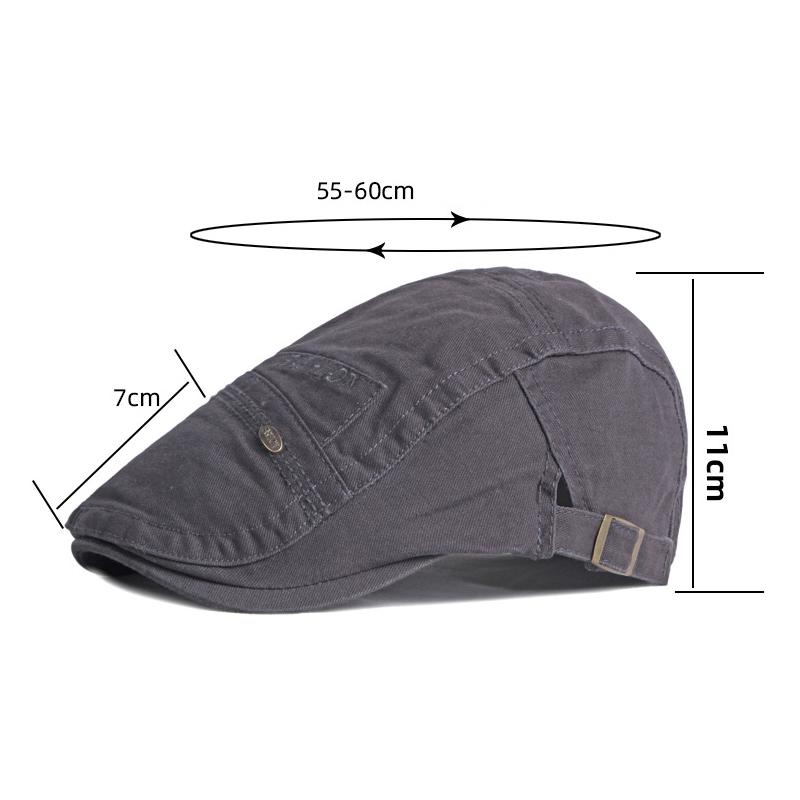 Men's Beret Spring Summer Cotton Cap Vintage Forward Cap Female British Gatsby Painter Hat Driver Ivy Hat