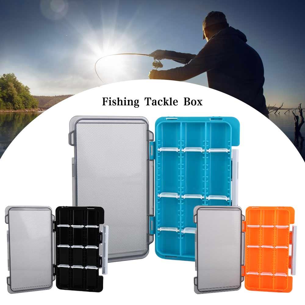 

12 Compartments Fishing Tackle Box Fishing Bait Case Fly Fishing Goods Boxes Lure Storage Container