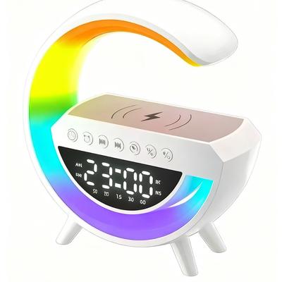 15W telefon Bezdrátová rychlá nabíječka Bluetooth reproduktor Ložnice Stolní hodiny Budík FM rádio s okolním světlem