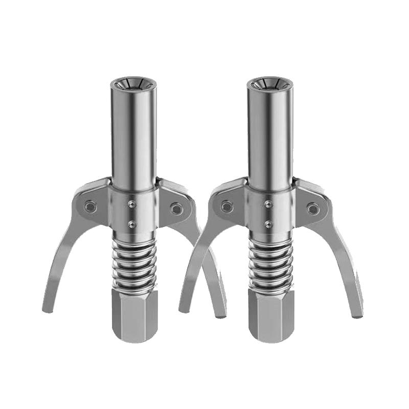 NPTI/8 10000PSI Grease Coupler Heavy-Duty Quick Release Oil Grease Gun Coupler Two Press Easy To Push Grease Gun Oil Pump