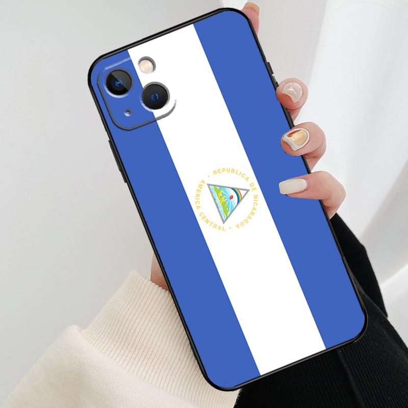 

Nicaragua Flag Phone Case For iPhone 17 Pro Max 15 14 13 11 12 16 Pro Max mini 15 16 Plus 16e 17 Air Cover iPhone 13 Pro