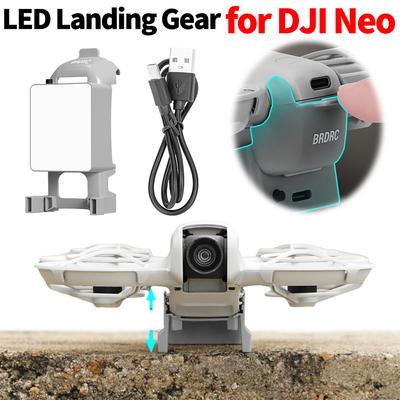 LED Light Landing Gear Luminous Rechargeable Lighted Kickstand Battery Lightweight Protector for DJI Neo Drone Accessories