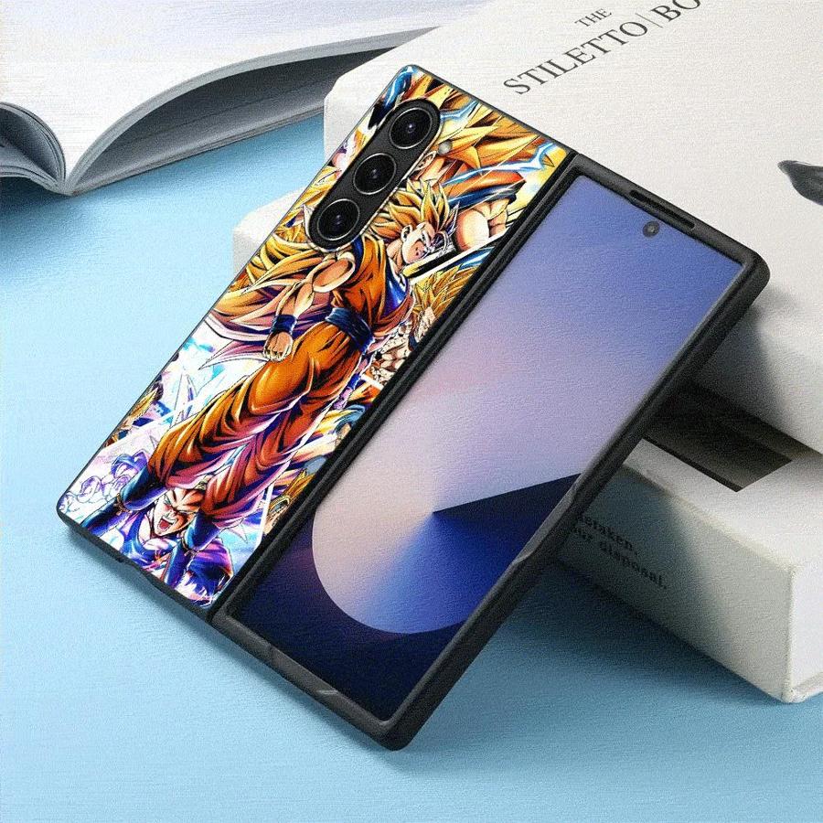 כיסוי דרגון בול גוקו היפהפה עבור Samsung Galaxy ZFold4 Z Fold 7 6 5 4 3 ZFold3 ZFold5 ZFold6 ZFold7 כיסוי אחורי לטלפון
