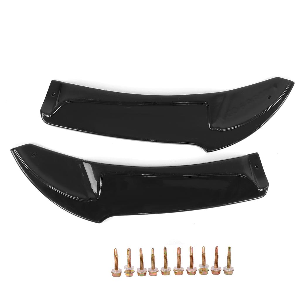 Gloss Black for Maxton Style Rear Bumper Side Splitters Replacement for MK6 R R20 2009‑2013