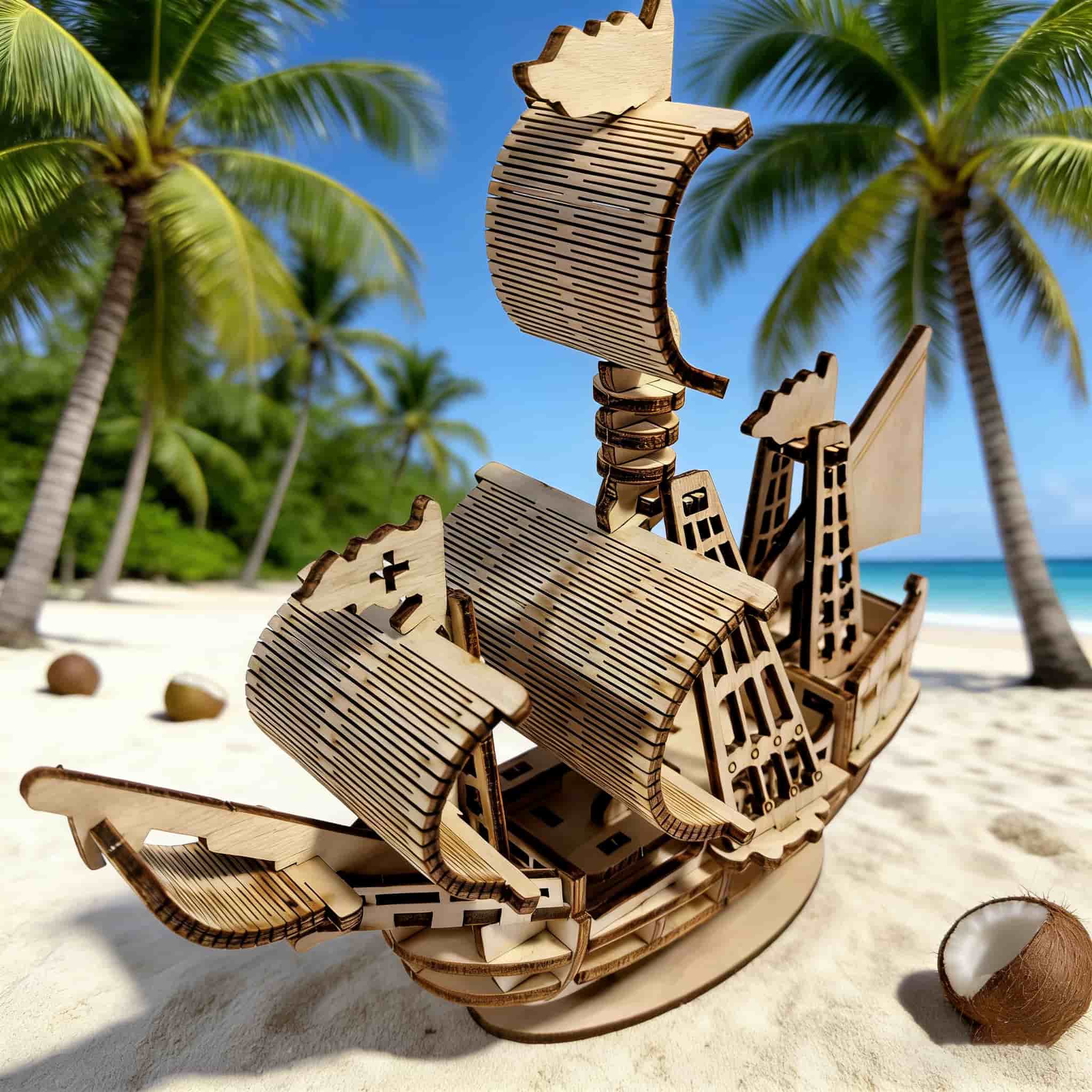 

3D Wooden Puzzle Sailboat DIY Wooden Model Ideal as a Birth Date Spooky Holiday Easter or Latest Year Present great for daily use белый