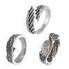 Open Designs Feather Styles Rings Adjustable Sizes Silver Plated Alloy Jewelry for Casual or Formal Occasions