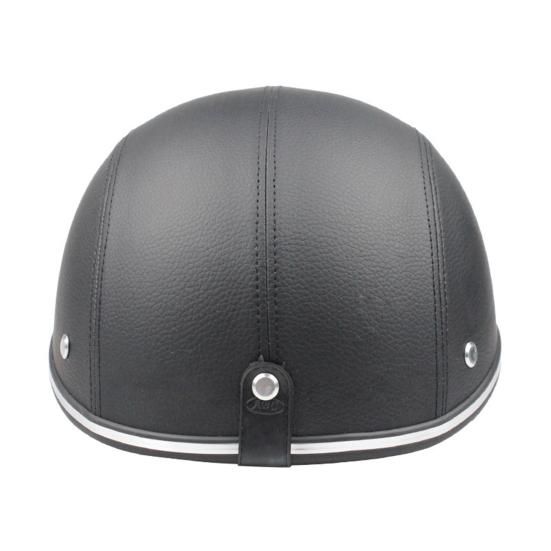 Motorcycle Half Helmet Impact Resistant Wide Brim Design High Strength Soft Liner Shockproof Adjustable Bike Motorcycle Half Helmet
