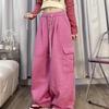 Salopete Fete High Street Bărbați și Femei Largi cu Picioare Late Pantaloni care Mătură Podeaua Pantaloni Casual Toamnă și Iarnă