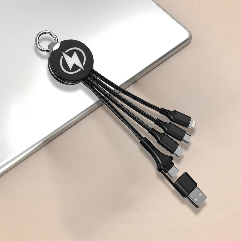 3 In 2 USB Fast Charging Cable Multi Charger Cord Nylon Braided Type C Micro IOS Charging Cable for iPhone Samsung