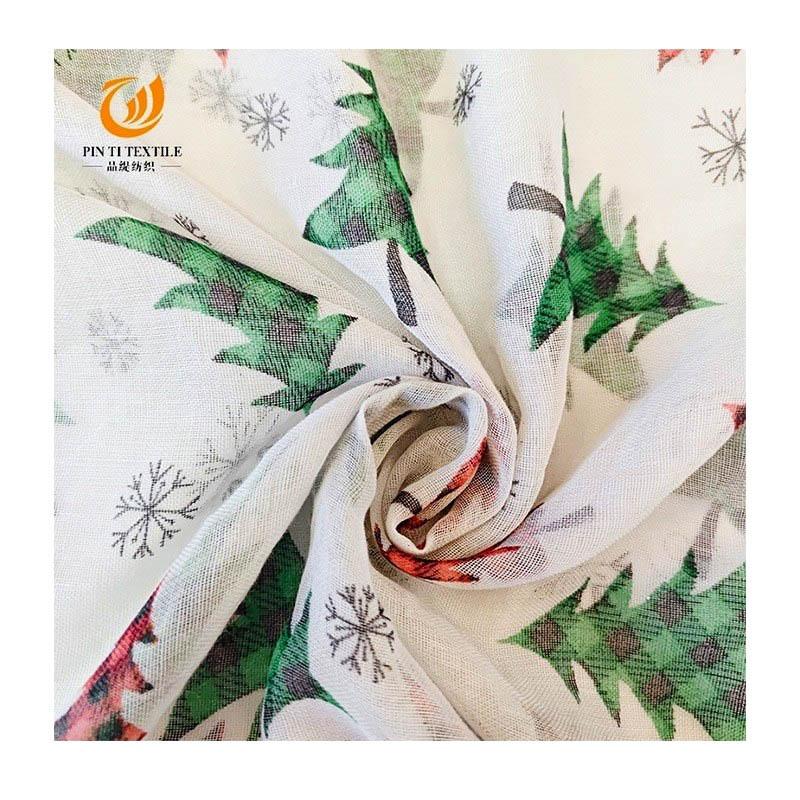 New Christmas Scarf Christmas Tree Pattern Scarf Long Bali Yarn Silk Scarf