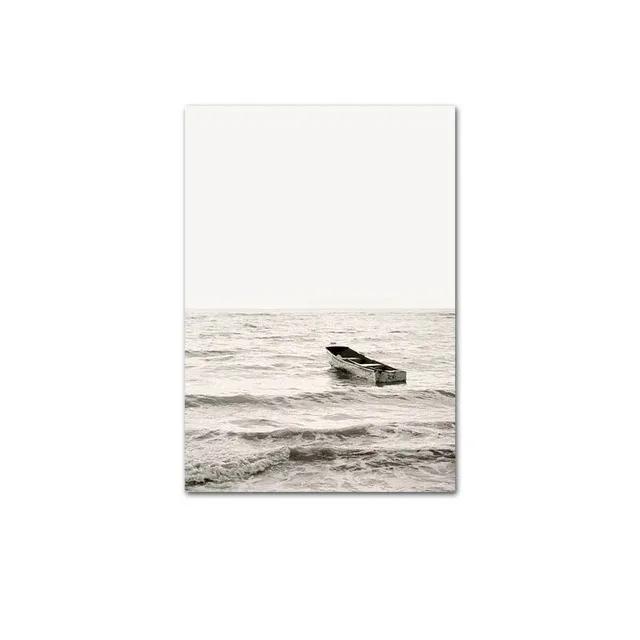 Bohemia Beach Flower Landscape Scandinavian Aesthetic Canvas Posters Prints Wall Art Picture For Living Room Decoration