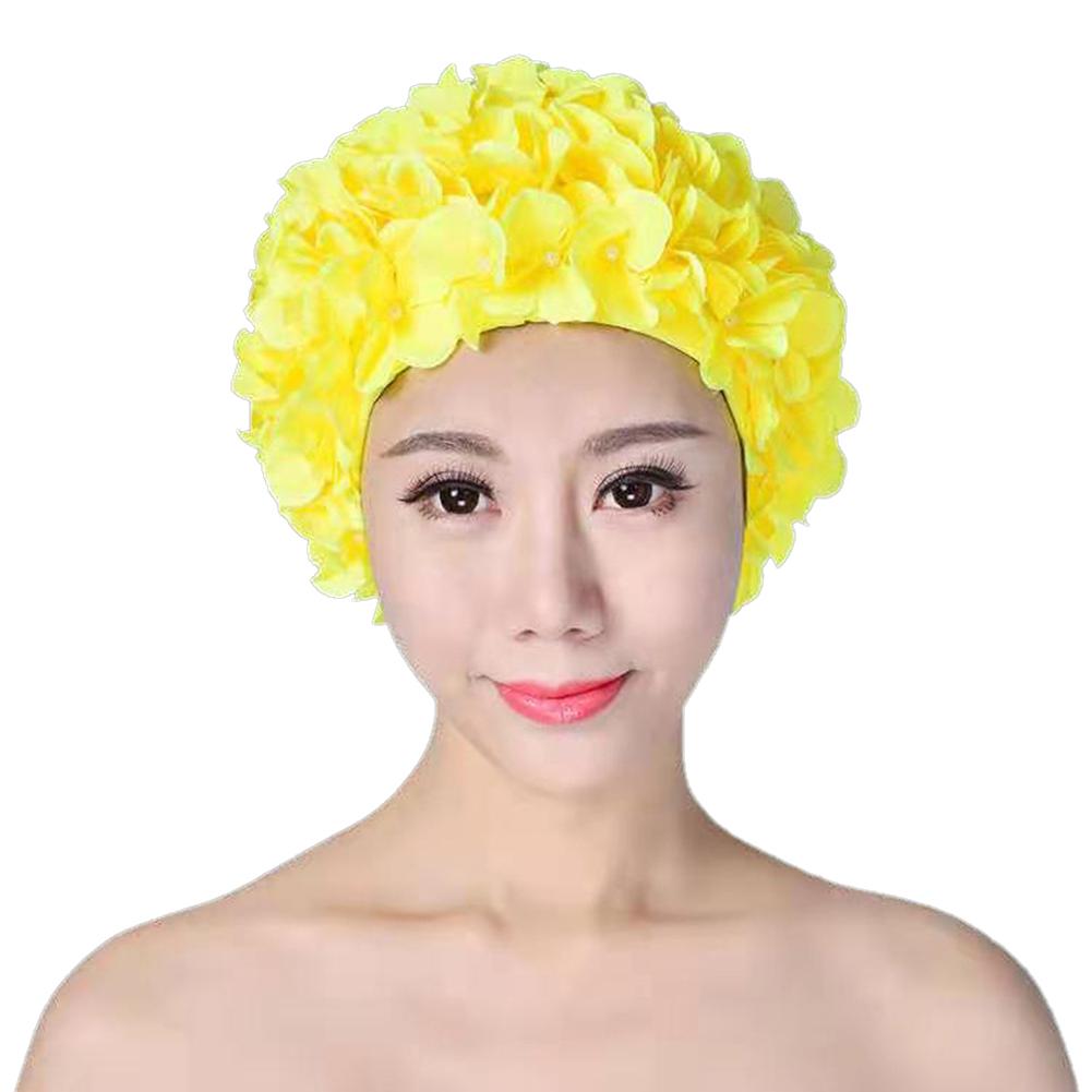 3D Flower Swim Pool Hat Breathable Bathing Cap Soft Long Hair Swimming Bath Cap Ear Protection Comfortable Pool Accesories