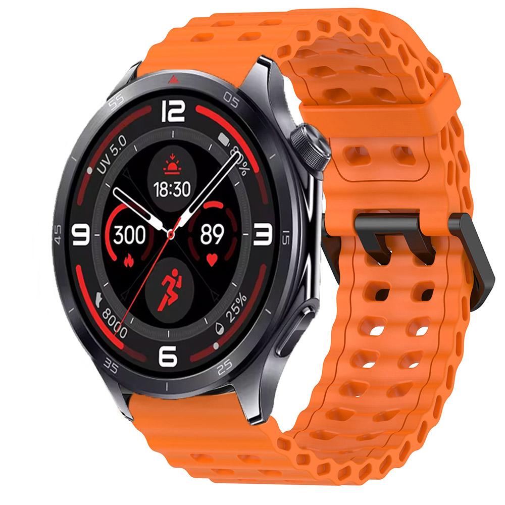 22mm Ocean Silicone Strap for OnePlus Watch 3 46mm/2/2R/Lite Sport Breathable Wristband forWatch 4 Pro/X X2/X3 Accessories