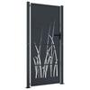 Vidaxl Furtka Ogrodowa, Antracytowa, 105X205 Cm, Stal, Motyw Trawy