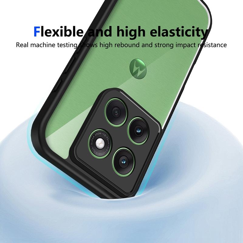 Transparent Silicone Case For Motorola Moto G86 G56 G96 G85 G75 G55 G35 G15 Power G05 PC Back TPU Bumper Shockproof Phone Cover