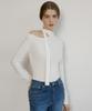 REORG At Cutout Scarf T-Shirts Ivory