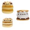 Colorful 25cm Hamburger Cat Plush Toy Stuffed Animal Cake Cat Rainbow Cat Doll