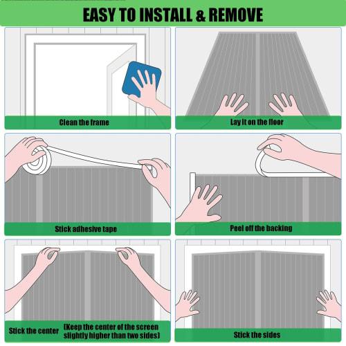 Magnetic Mosquito Net Window Screen, Insect Repellent Door Screen, Magnetic Mosquito Net Curtain, Ventilation and Airflow, DIY Door Curtain, Automatic