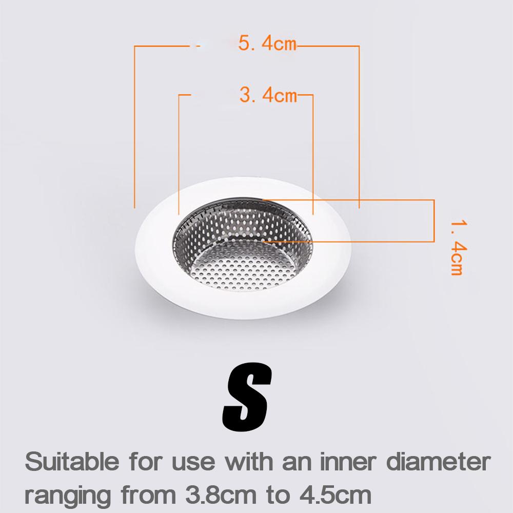 1/2Pcs Kitchen Sink Filter Stainless Steel Mesh Drain Stopper Sewer Mesh Strainers Bathroom Sink Strainer Drain Hole Filter Trap